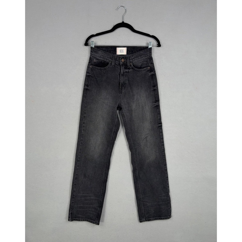 BDG Jeans Womens 25 Black Cowboy Jean High Rise Straight Leg 100% Cotton
